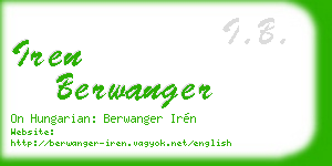 iren berwanger business card